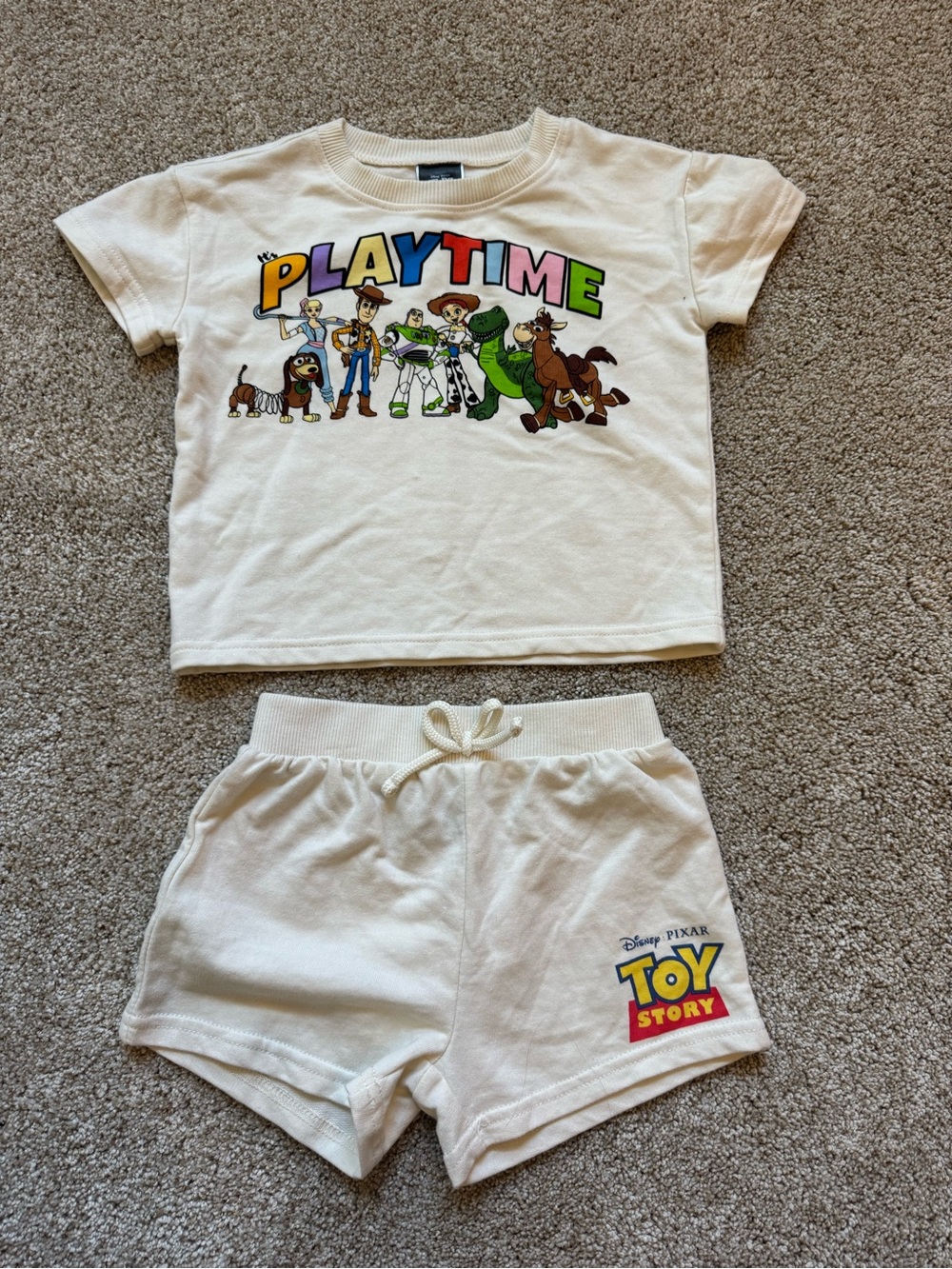 Toy Story It's Playtime Toddler Set 3T Shorts Short Sleeve Shirt Disney Pixar